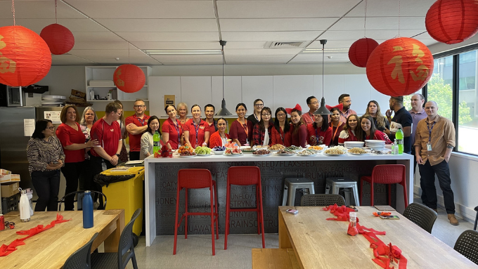 George Weston Foods's team celebrating Chinese New Year