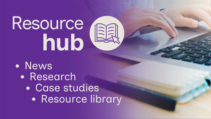 Artwork describing what is in the resource hub